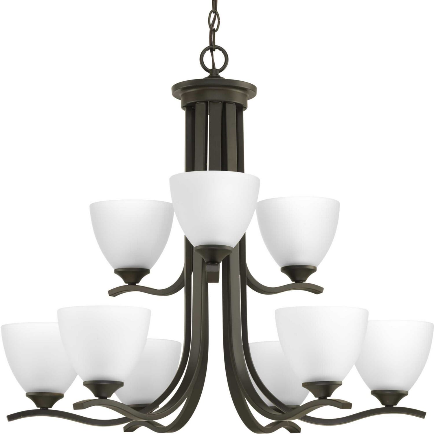 Antique Bronze Nine Light Chandelier from the Laird Collection