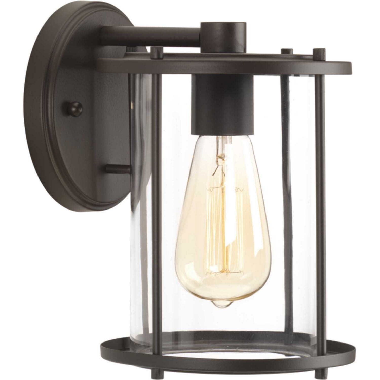 Antique Bronze One Light Wall Lantern from the Gunther Collection