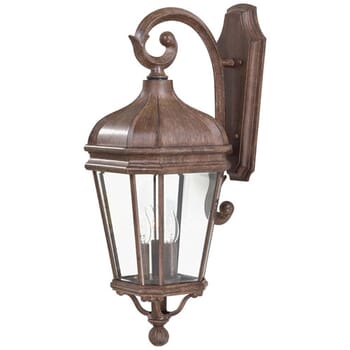 The Great Outdoors Harrison 3-Light 28" Outdoor Wall Light in Vintage Rust
