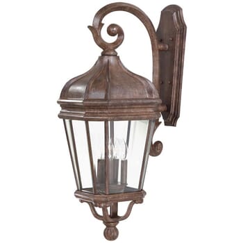 The Great Outdoors Harrison 4-Light 32" Outdoor Wall Light in Vintage Rust