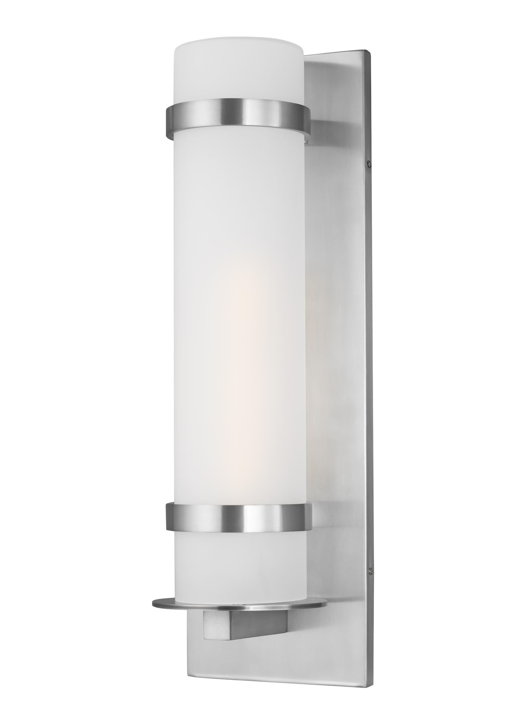 Alban Outdoor Wall Light in Satin Aluminum