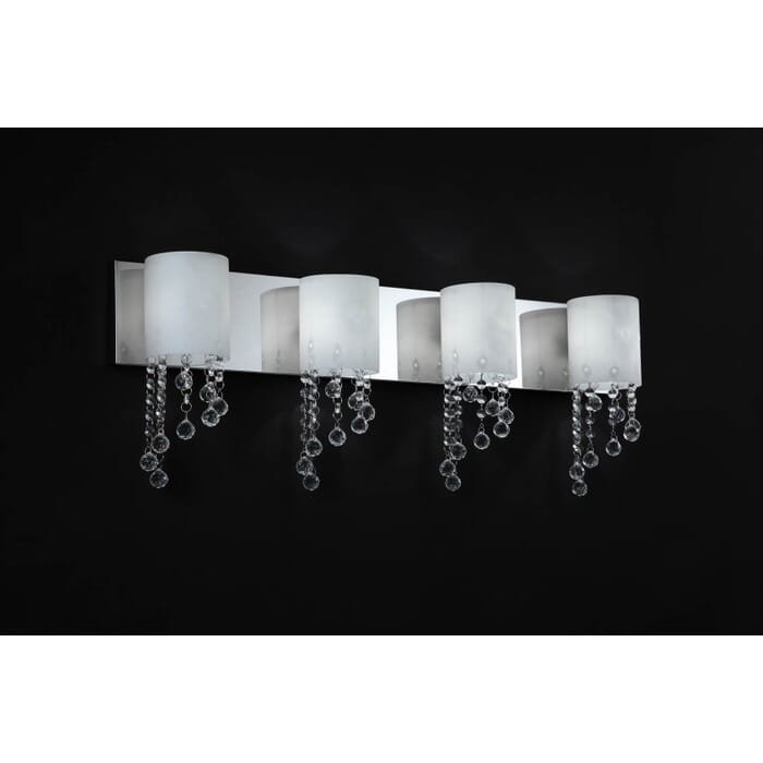 Z-Lite Jewel 4-Light Bathroom Vanity Light In Chrome Z-Lite Jewel 4-Light Bathroom Vanity Light In Chrome