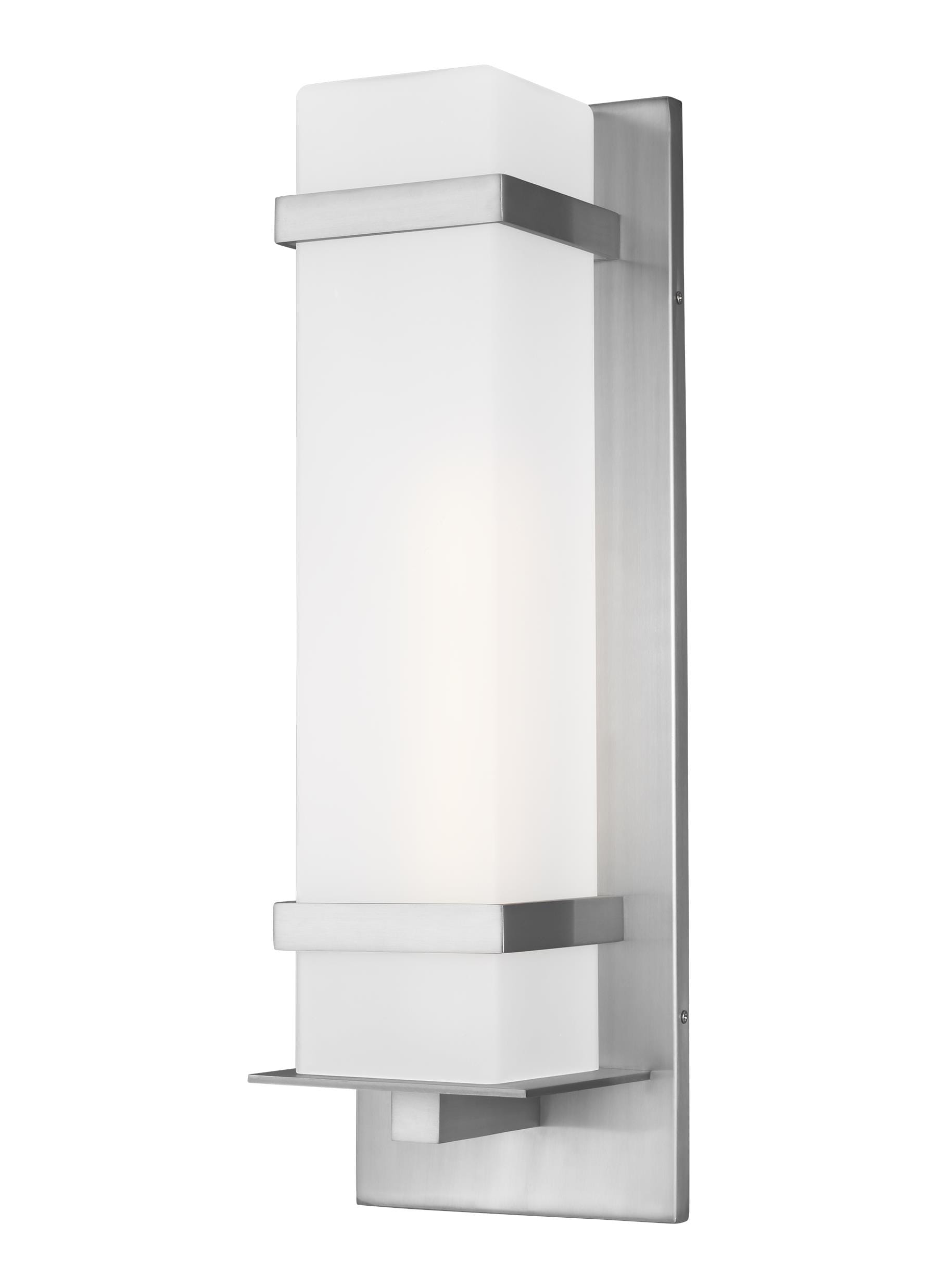 Alban Outdoor Wall Light in Satin Aluminum