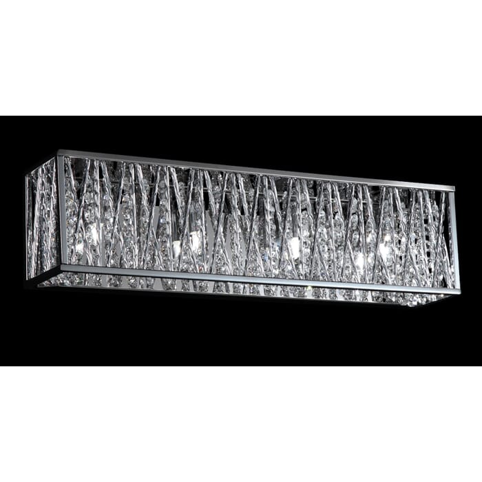 Z-Lite Terra 4-Light Bathroom Vanity Light In Chrome Z-Lite Terra 4-Light Bathroom Vanity Light In Chrome