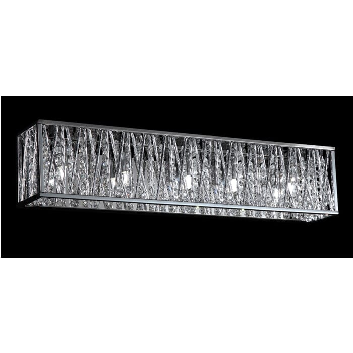 Z-Lite Terra 5-Light Bathroom Vanity Light In Chrome Z-Lite Terra 5-Light Bathroom Vanity Light In Chrome