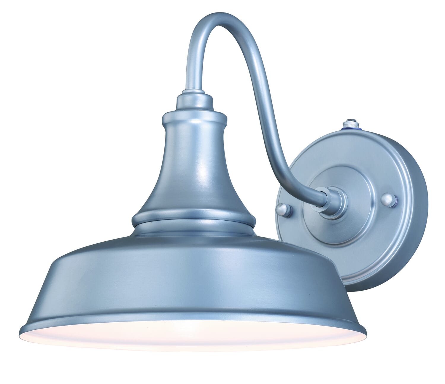 Dorado 1-Light Outdoor Wall Mount in Satin Silver and White