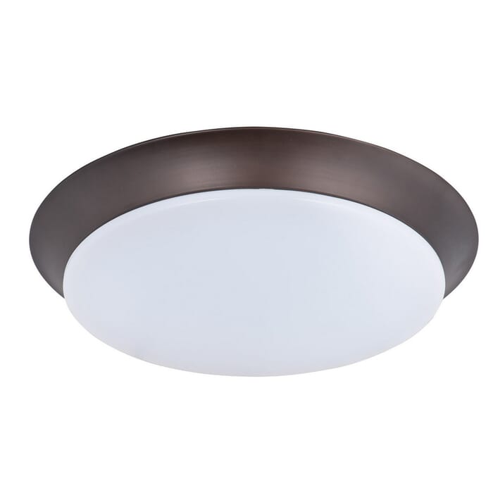 Maxim Lighting Profile EE 11.75" White Flush Mount in Bronze Maxim Lighting Profile EE 11.75" White Flush Mount in Bronze