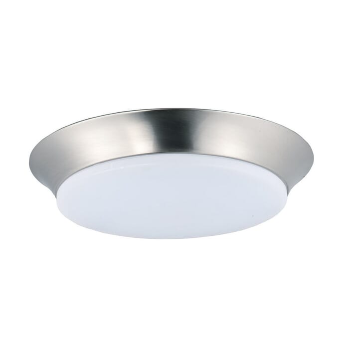 Maxim Lighting Profile EE 11.75" White Flush Mount in Satin Nickel Maxim Lighting Profile EE 11.75" White Flush Mount in Satin Nickel