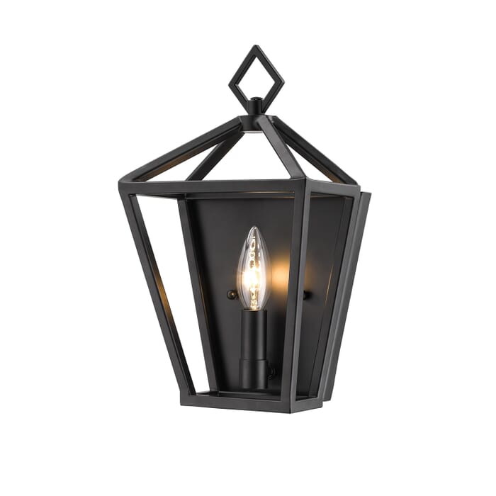 1-Light Sconce in Black 1-Light Sconce in Black