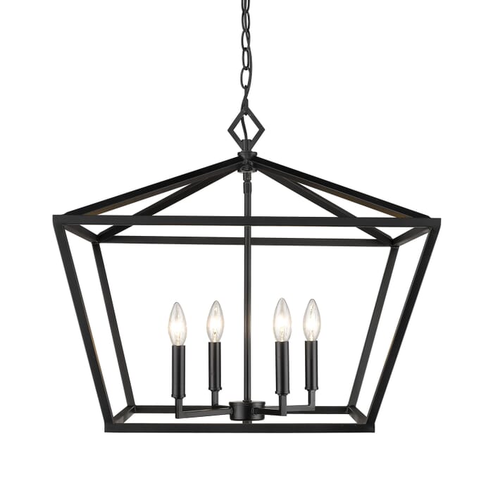 4-Light Pendant in Black 4-Light Pendant in Black