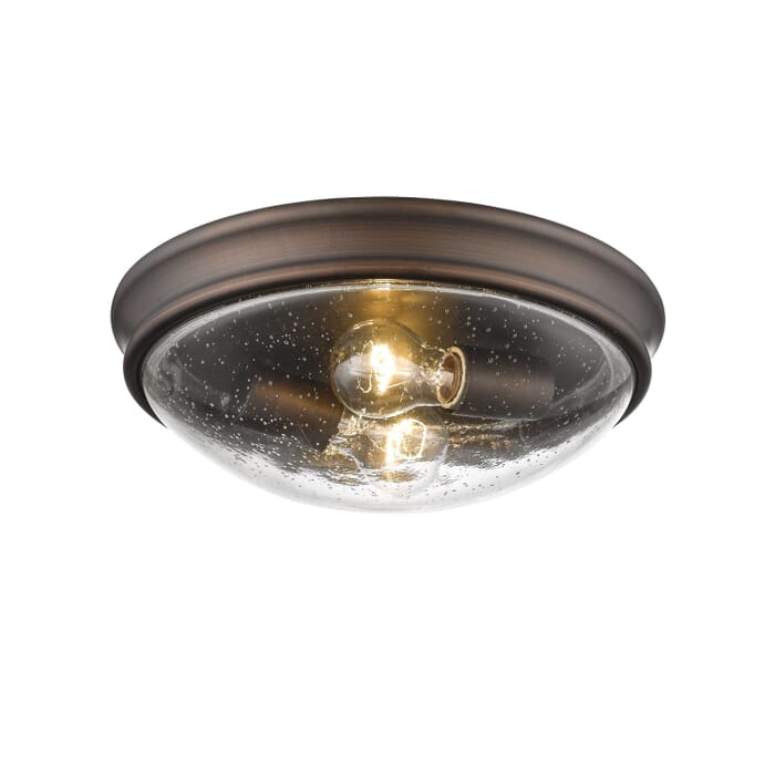 2-Light Flushmount in Bronze / Dark 2-Light Flushmount in Bronze / Dark