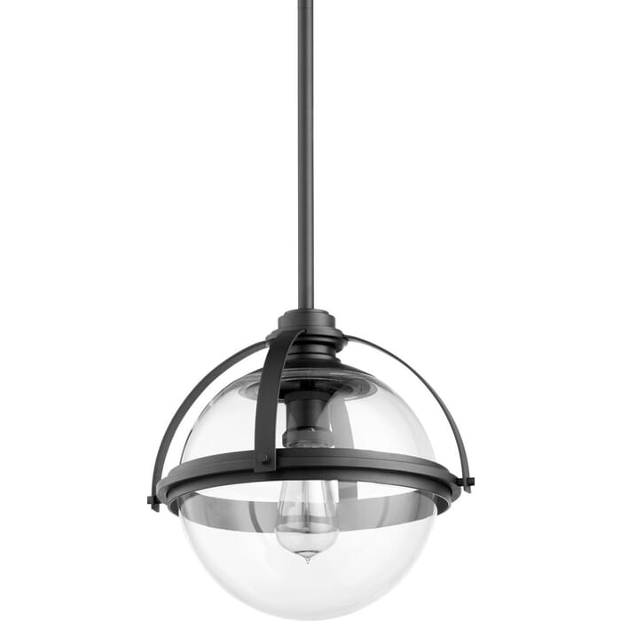 Quorum Transitional 13" Globe Pendant Light in Noir Quorum Transitional 13" Globe Pendant Light in Noir