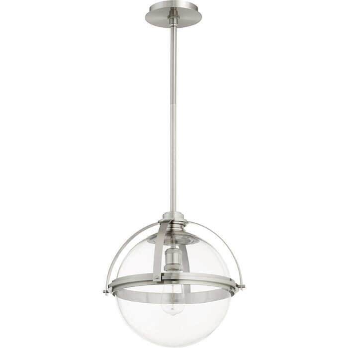 Quorum Transitional 15" Pendant Light in Satin Nickel Quorum Transitional 15" Pendant Light in Satin Nickel