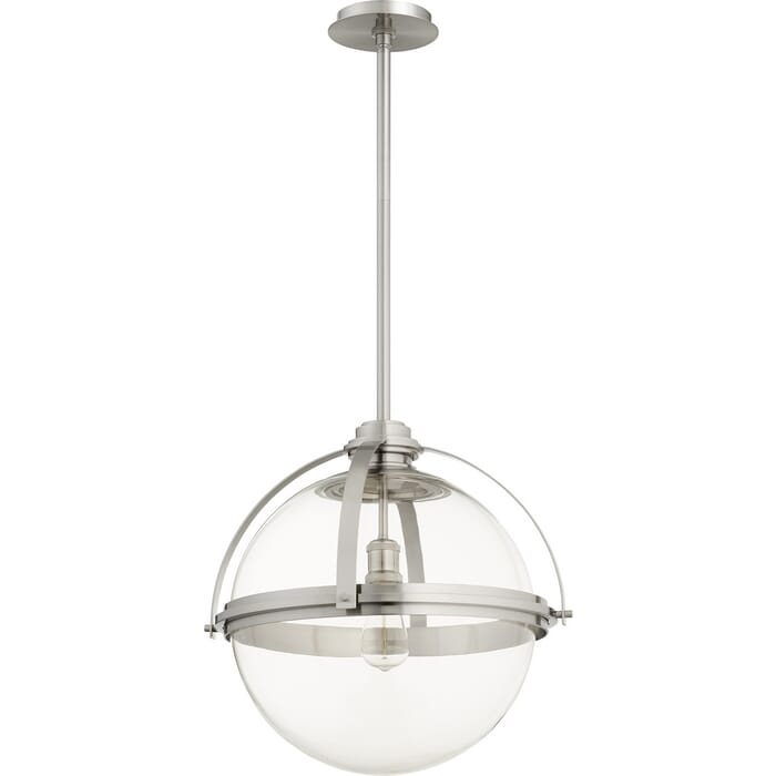 Quorum Transitional 20" Pendant Light in Satin Nickel Quorum Transitional 20" Pendant Light in Satin Nickel