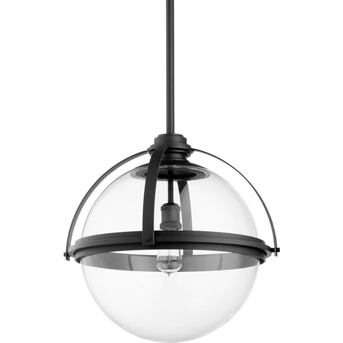 Quorum Transitional 20" Globe Pendant Light in Noir Quorum Transitional 20" Globe Pendant Light in Noir
