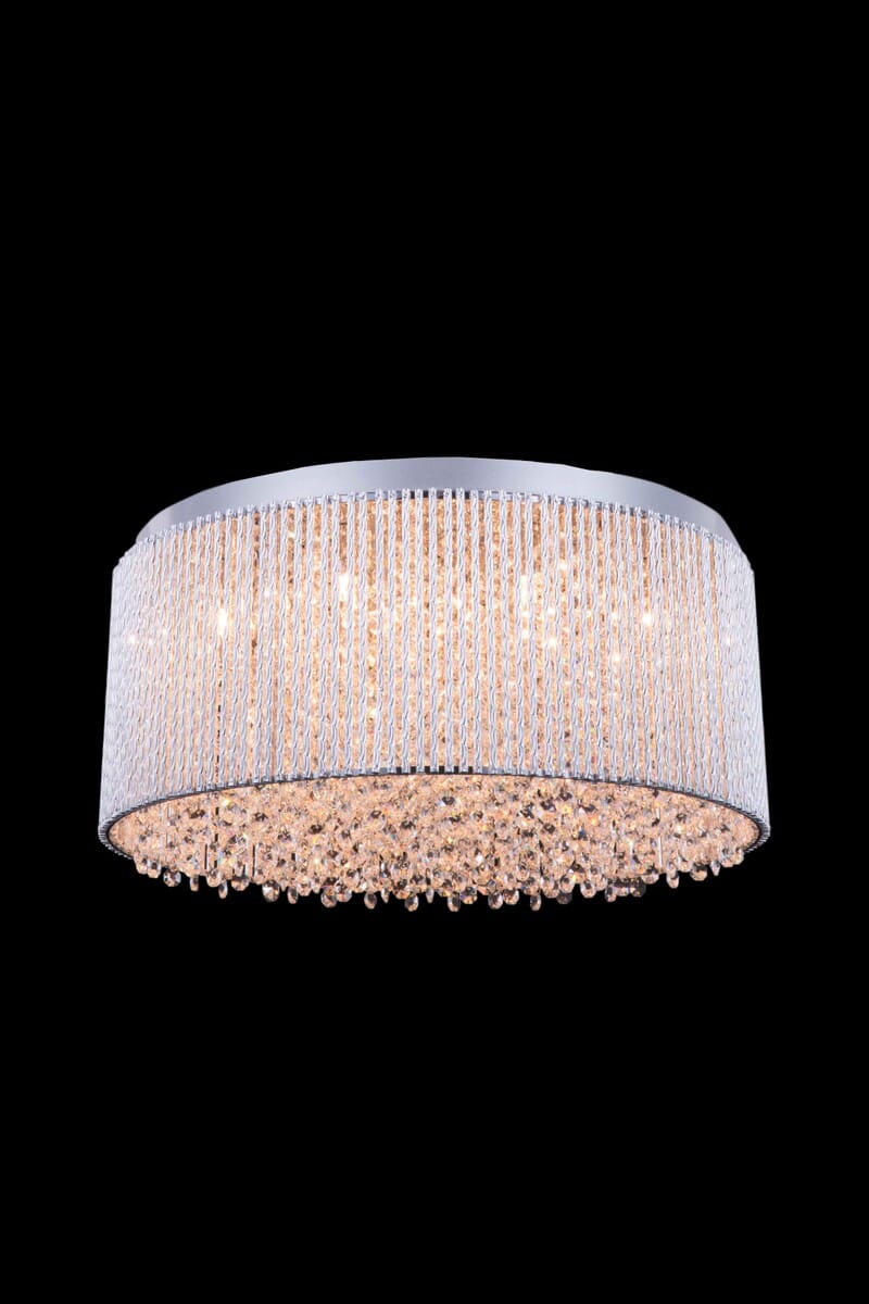 Influx 12-Light Flush Mount in Chrome