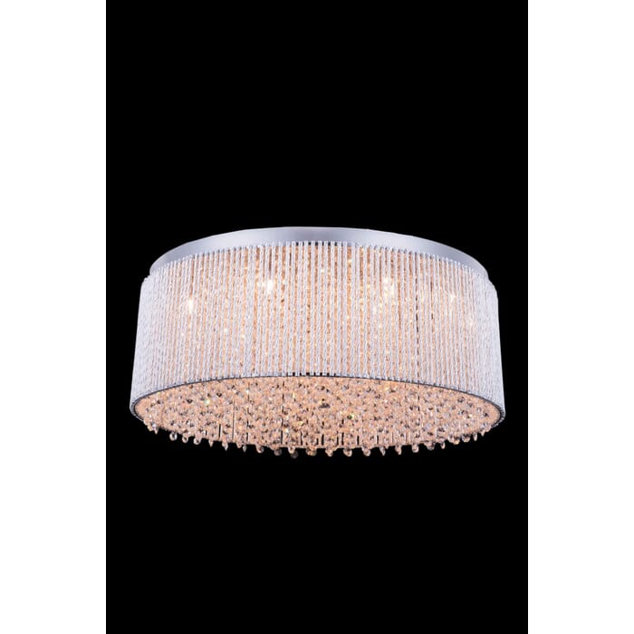 Influx 14-Light Flush Mount in Chrome Influx 14-Light Flush Mount in Chrome