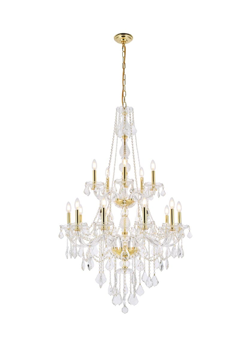 Verona 15-Light Chandelier in Gold