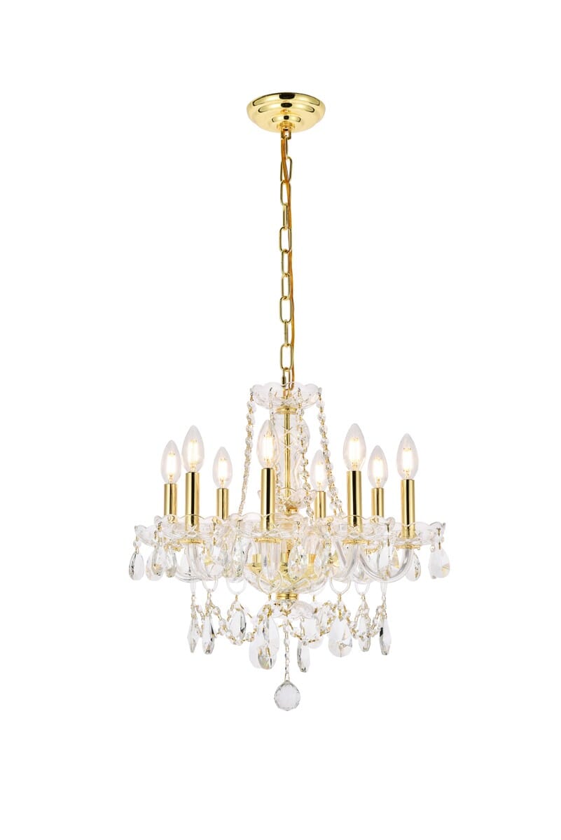 Princeton 8-Light Chandelier in Gold