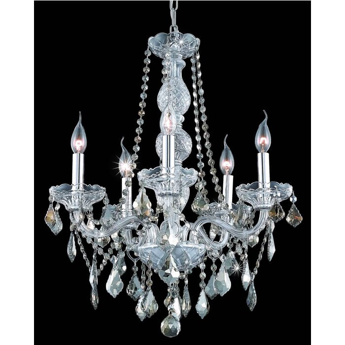 Verona 5-Light Chandelier in Chrome Verona 5-Light Chandelier in Chrome