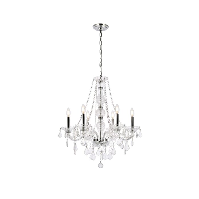 Verona 6-Light Chandelier in Chrome Verona 6-Light Chandelier in Chrome