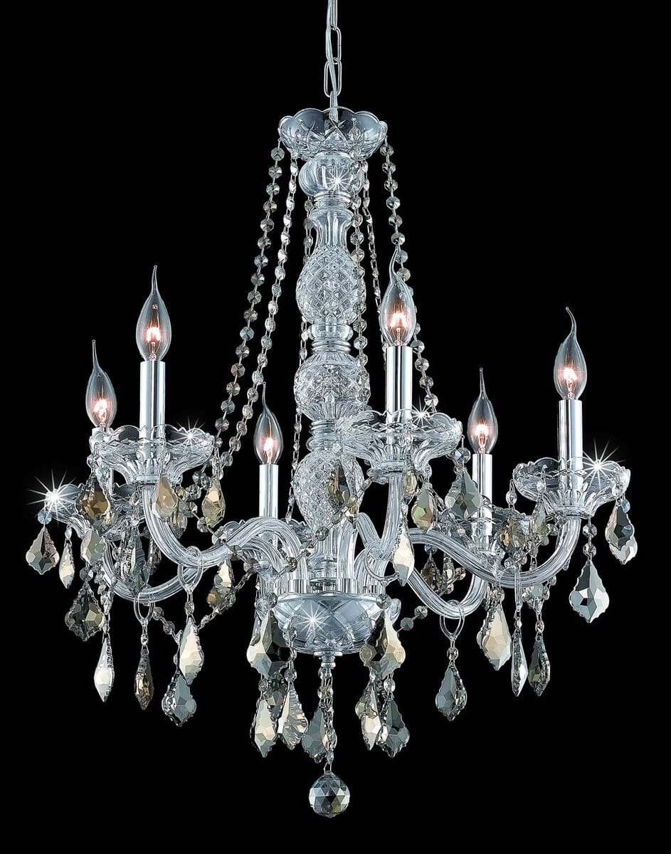 Verona 6-Light Chandelier in Chrome