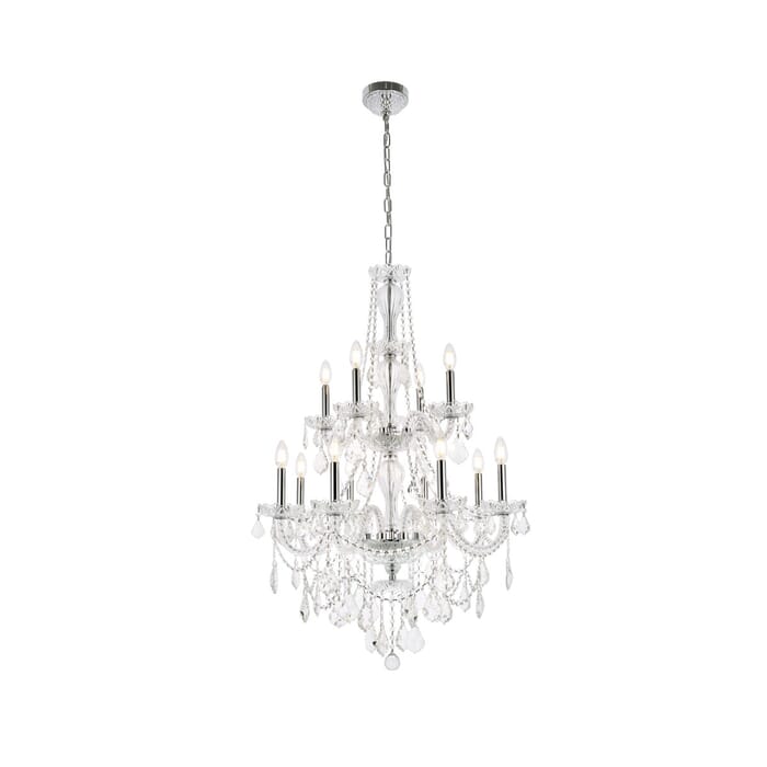 Giselle 12-Light Chandelier in Chrome Giselle 12-Light Chandelier in Chrome