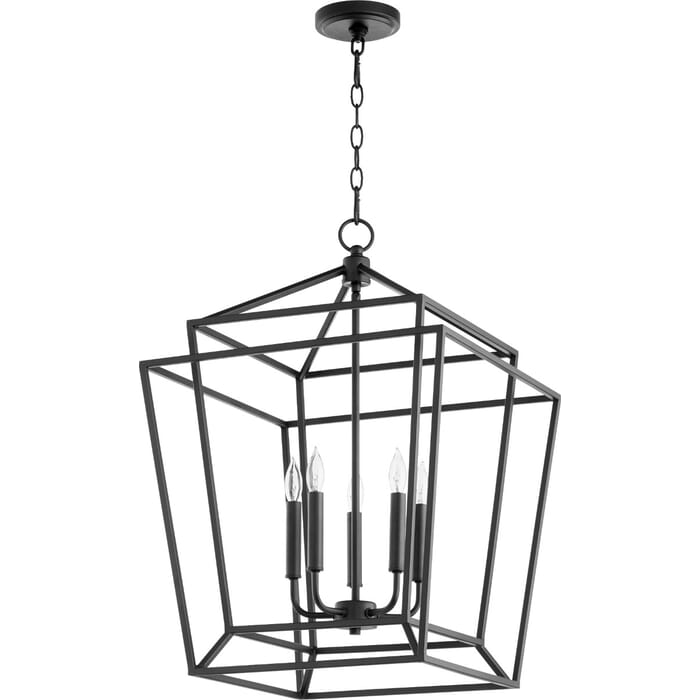 Quorum Monument 5-Light 18" Foyer Light in Noir Quorum Monument 5-Light 18" Foyer Light in Noir