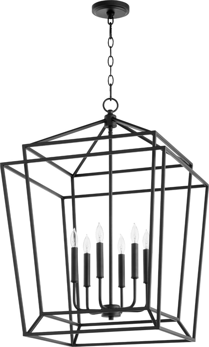 Quorum Monument 6-Light 21"" Foyer Light in Noir - 8807-6-69 -  Quorum International