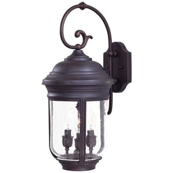 The Great Outdoors Amherst 3-Light 23" Outdoor Wall Light in Roman Bronze