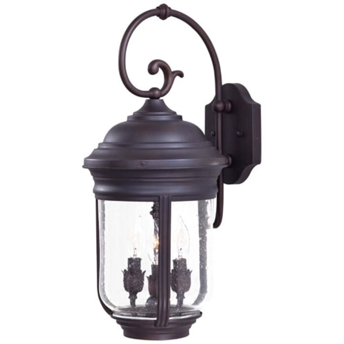 The Great Outdoors Amherst 3-Light 23" Outdoor Wall Light in Roman Bronze The Great Outdoors Amherst 3-Light 23" Outdoor Wall Light in Roman Bronze