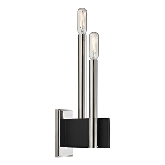 Hudson Valley Abrams 2-Light 13" Wall Sconce in Polished Nickel Hudson Valley Abrams 2-Light 13" Wall Sconce in Polished Nickel