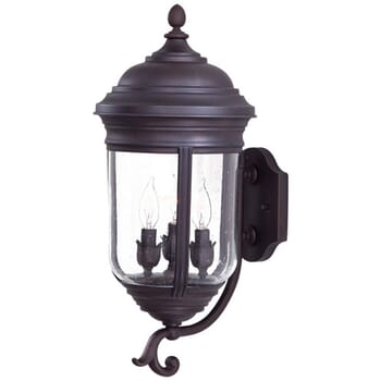 The Great Outdoors Amherst 3-Light 22" Outdoor Wall Light in Roman Bronze