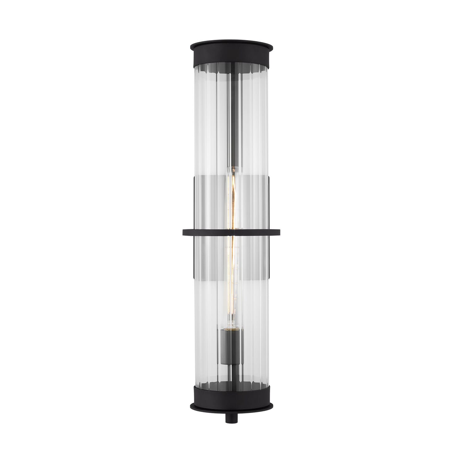 Alcona 1-Light Outdoor Wall Lantern in Black
