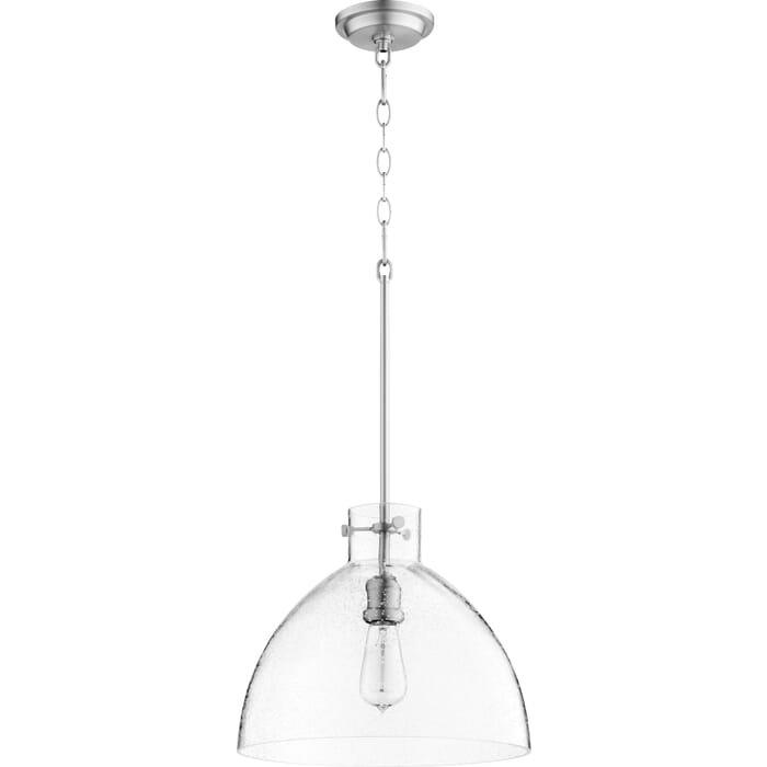 Quorum Transitional 14" Pendant Light in Satin Nickel Quorum Transitional 14" Pendant Light in Satin Nickel