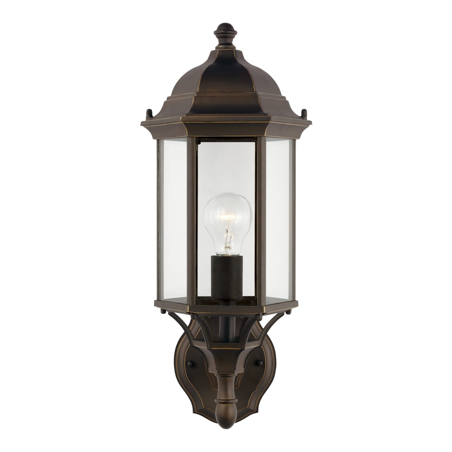 Sevier 1-Light Outdoor Wall Lantern in Antique Bronze