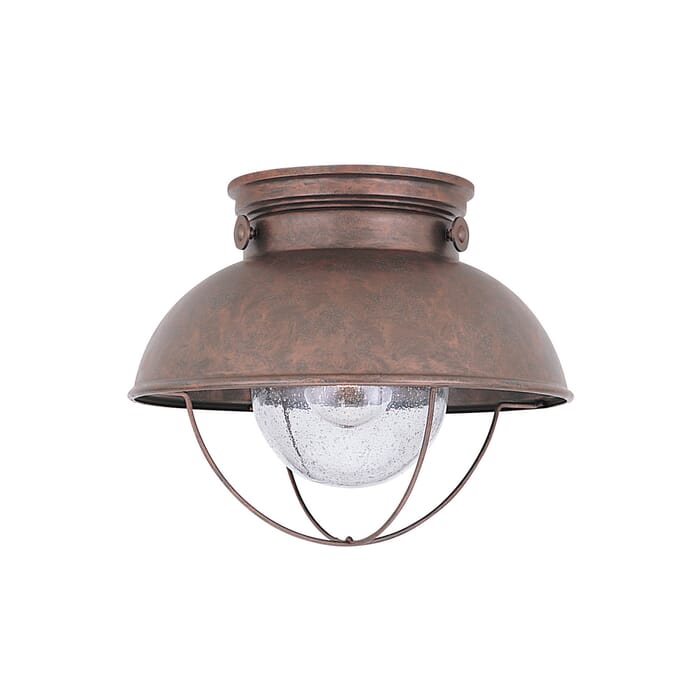 Sea Gull Sebring Outdoor Ceiling Light in Weathered Copper Sea Gull Sebring Outdoor Ceiling Light in Weathered Copper
