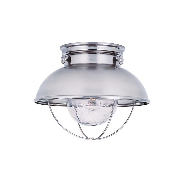 Sea Gull Sebring Outdoor Ceiling Light in Brushed Stainless Sea Gull Sebring Outdoor Ceiling Light in Brushed Stainless
