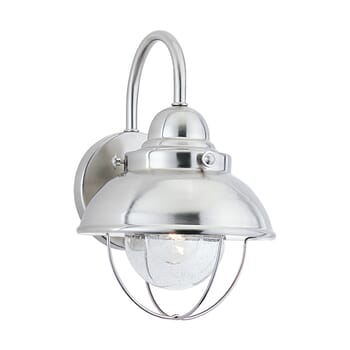 Sea Gull Sebring Outdoor Wall Light in Brushed Stainless