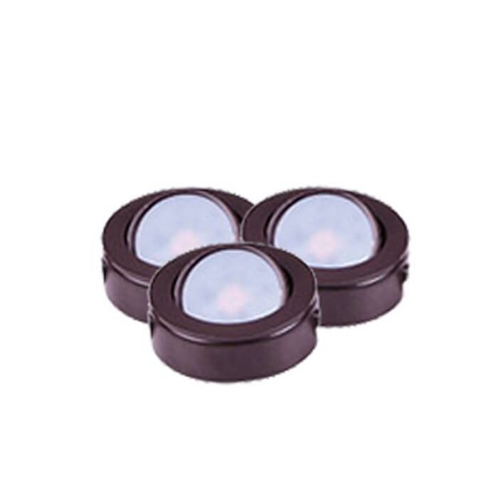 CounterMax MX-LD-AC 3-Light LED Puck in Anodized Bronze CounterMax MX-LD-AC 3-Light LED Puck in Anodized Bronze