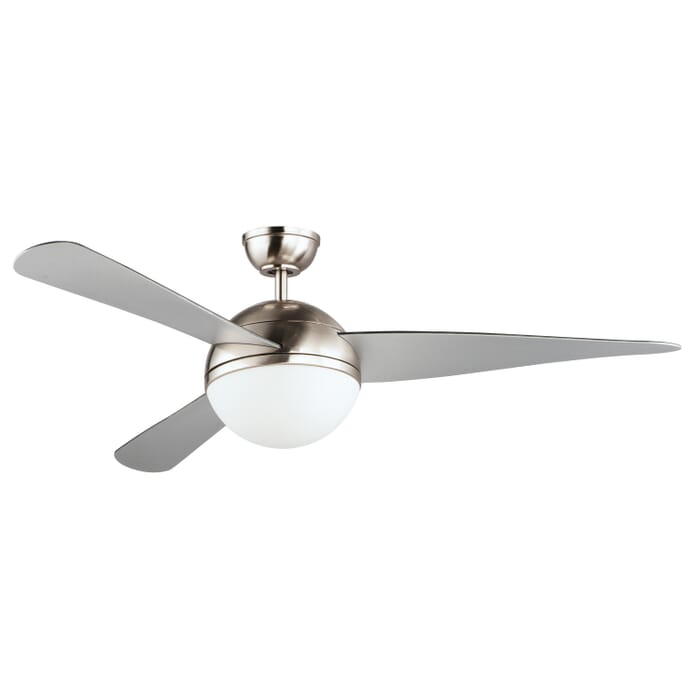 Cupola 2-Light 52" Ceiling Fan in Satin Nickel Cupola 2-Light 52" Ceiling Fan in Satin Nickel