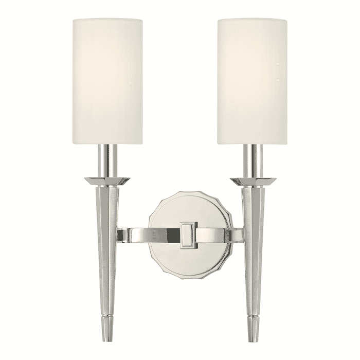 Hudson Valley Tioga 2-Light 17" Wall Sconce in Polished Nickel Hudson Valley Tioga 2-Light 17" Wall Sconce in Polished Nickel