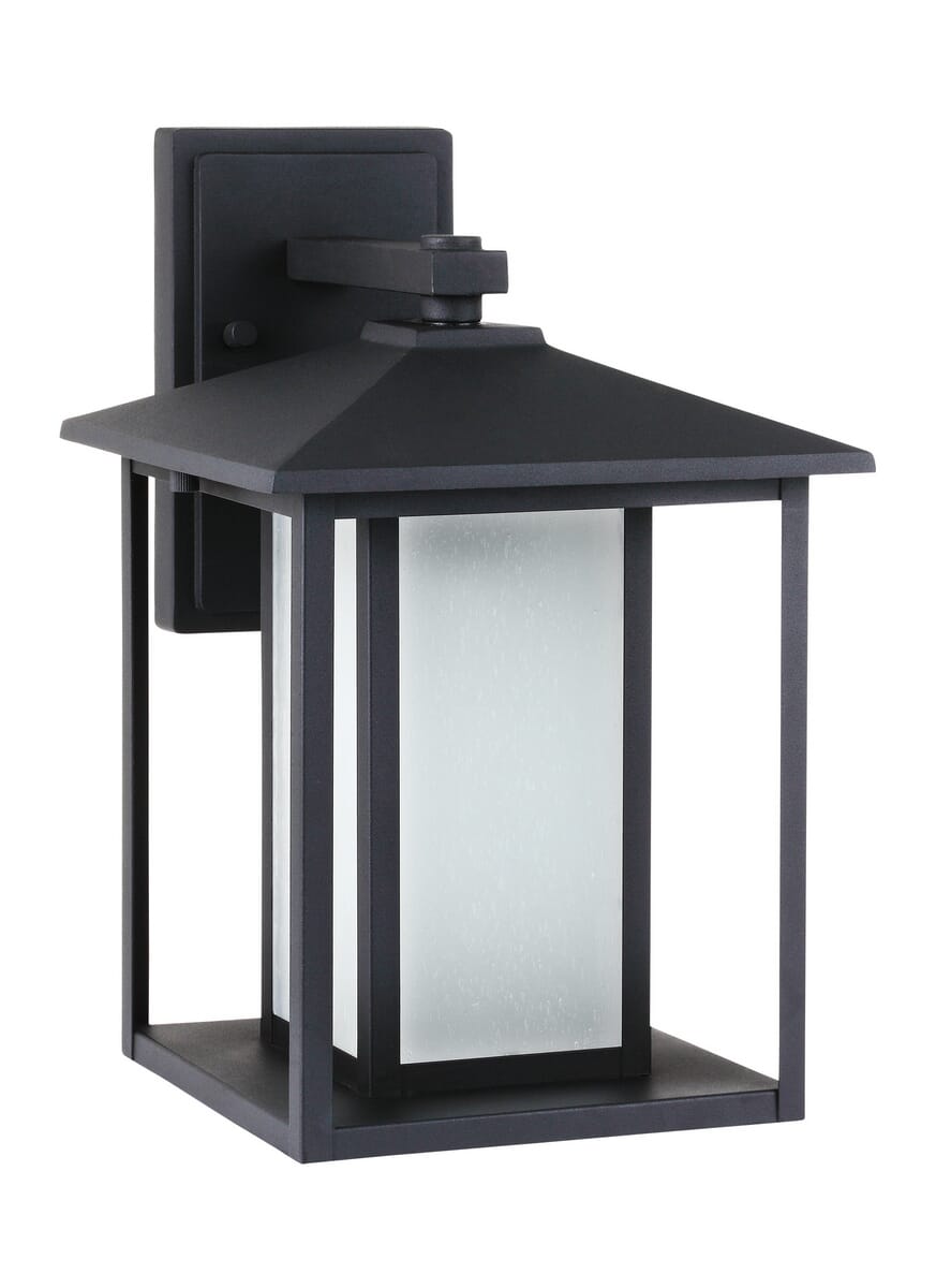 Black One Light Outdoor Wall Lantern from the Hunnington Collection