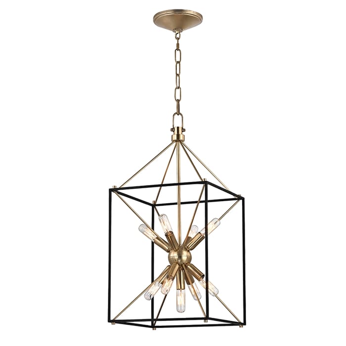 Hudson Valley Glendale 9-Light Pendant Light in Aged Brass Hudson Valley Glendale 9-Light Pendant Light in Aged Brass