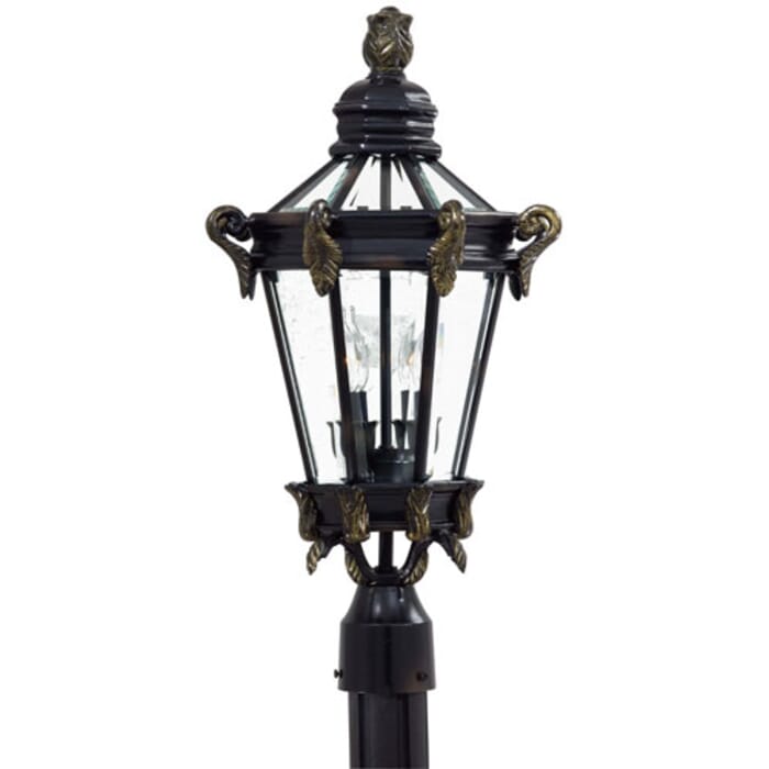 The Great Outdoors Stratford Hall 2-Light 24" Outdoor Post Light in Heritage with Gold Highlights The Great Outdoors Stratford Hall 2-Light 24" Outdoor Post Light in Heritage with Gold Highlights