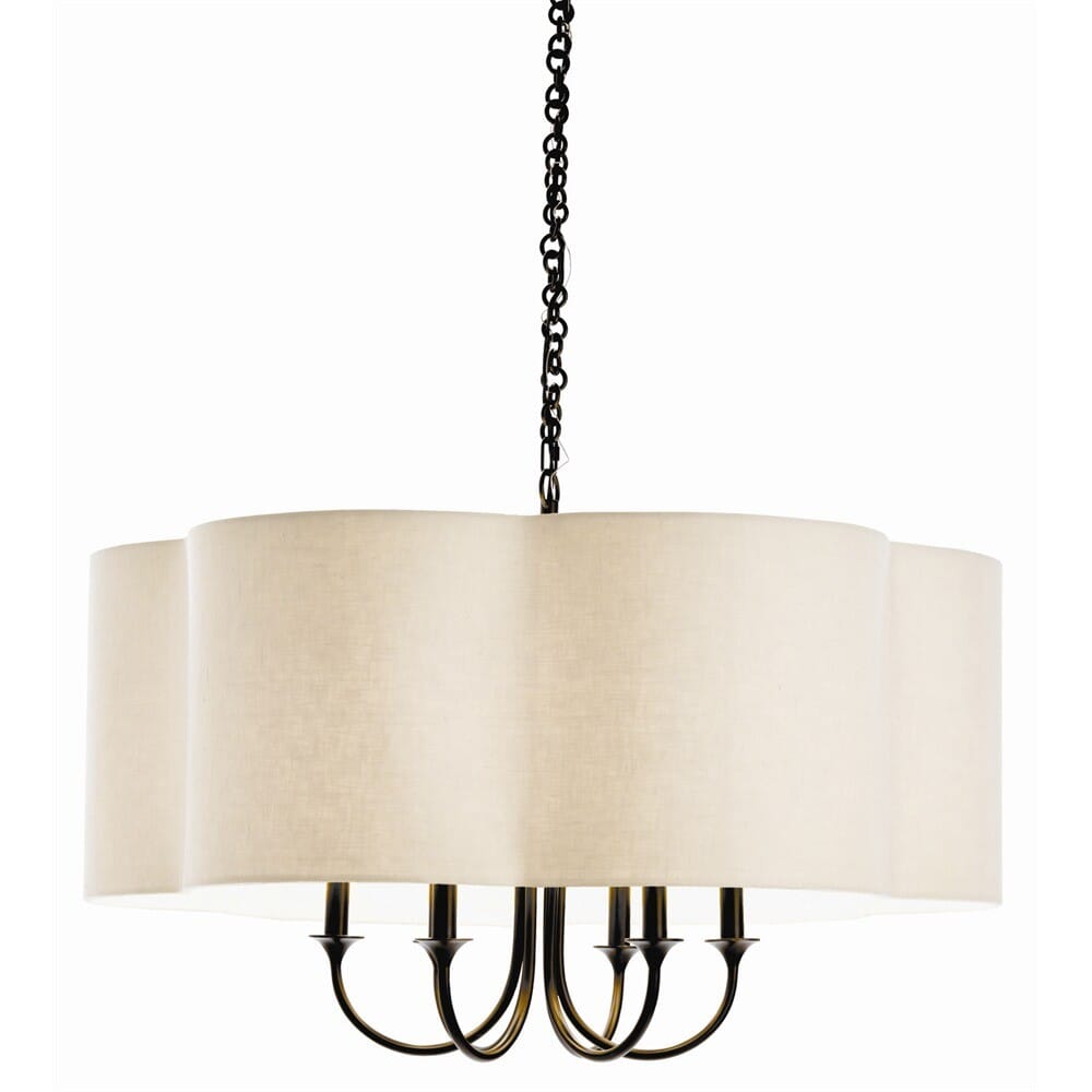 scalloped shade chandelier