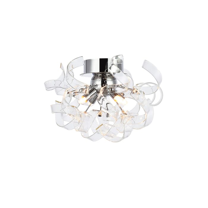 Ritz 4-Light Flush Mount with Wall Sconce in Chrome Ritz 4-Light Flush Mount with Wall Sconce in Chrome