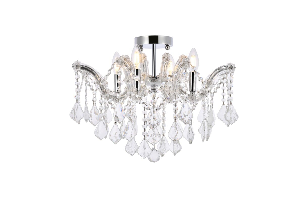 Maria Theresa 4-Light Flush Mount in Chrome