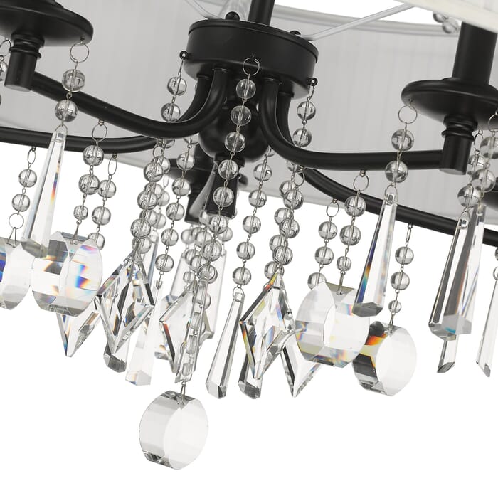 Golden Echelon 5-Light Transitional Chandelier in Matte Black Golden Echelon 5-Light Transitional Chandelier in Matte Black