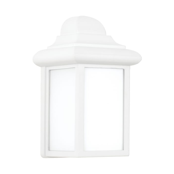 Sea Gull Mullberry Hill 9" Outdoor Wall Light in White Sea Gull Mullberry Hill 9" Outdoor Wall Light in White